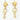 Raiya Raj Forming Gold Plated Austrian Stone Dangler Earrings