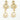 Raiya Raj Forming Gold Plated Austrian Stone Dangler Earrings