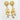 Raiya Raj Forming Gold Plated Austrian Stone Dangler Earrings