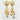 Raiya Raj Forming Gold Plated Austrian Stone Dangler Earrings