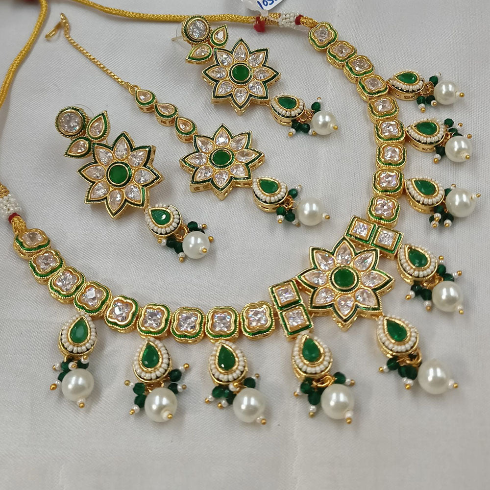 Padmawati Bangles  Kundan Stone And Pearls Choker Necklace Set