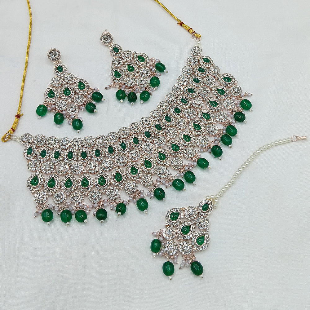 Lucentarts Jewellery Austrian Stone And Beads Necklace Set
