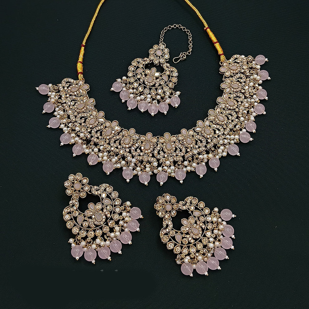 Lucentarts Jewellery Gold Plated Austrian Choker Necklace Set
