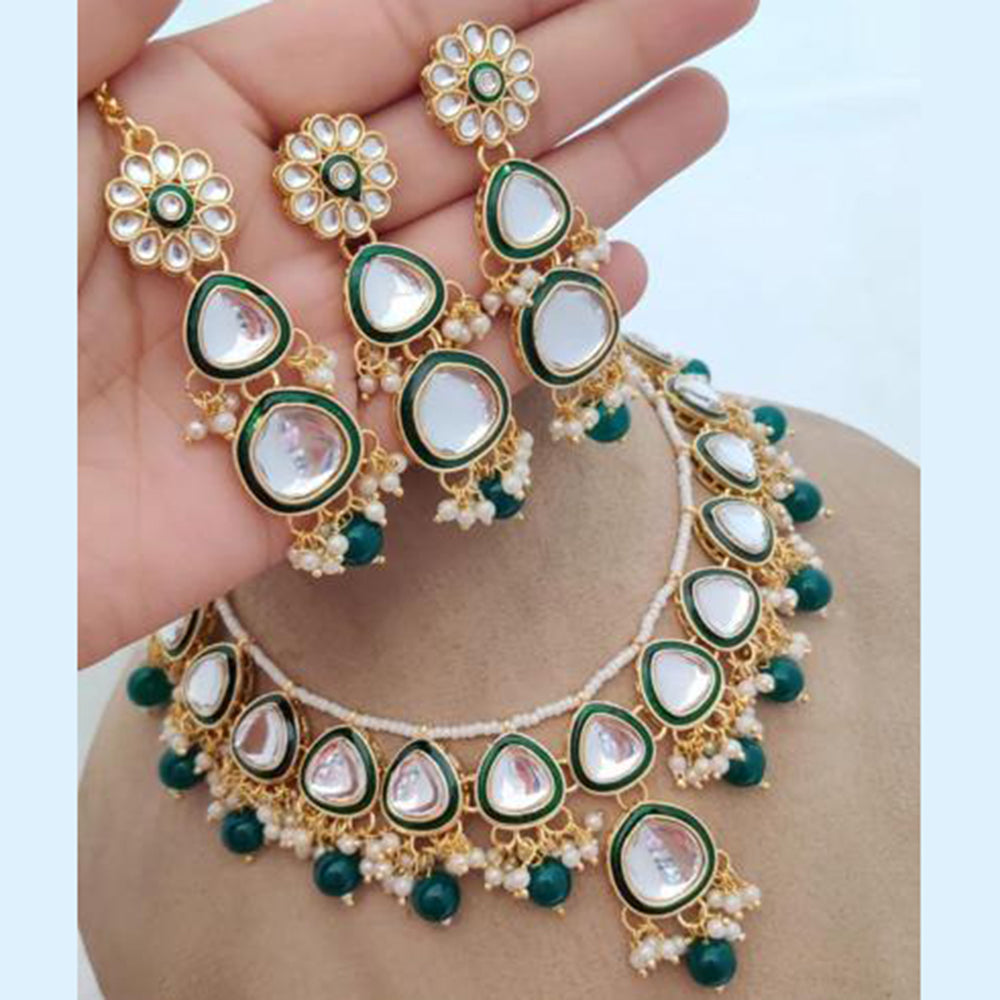 Sai Fashion Gold Plated Kundan Necklace Set