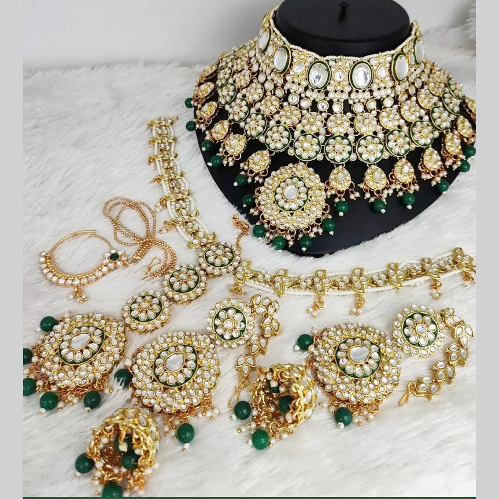 Sai Fashion Gold Plated Kundan Bridal Set