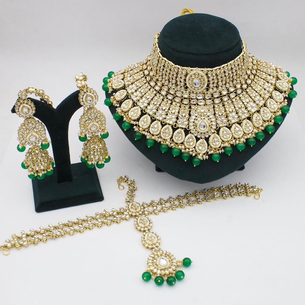 Sai Fashion Gold Plated Kundan Necklace Set