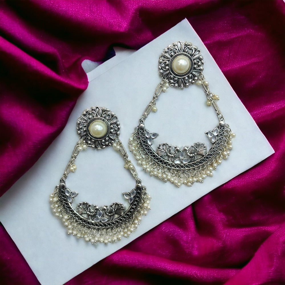 Bhavi Jewels Oxidised Plated Dangler Earrings