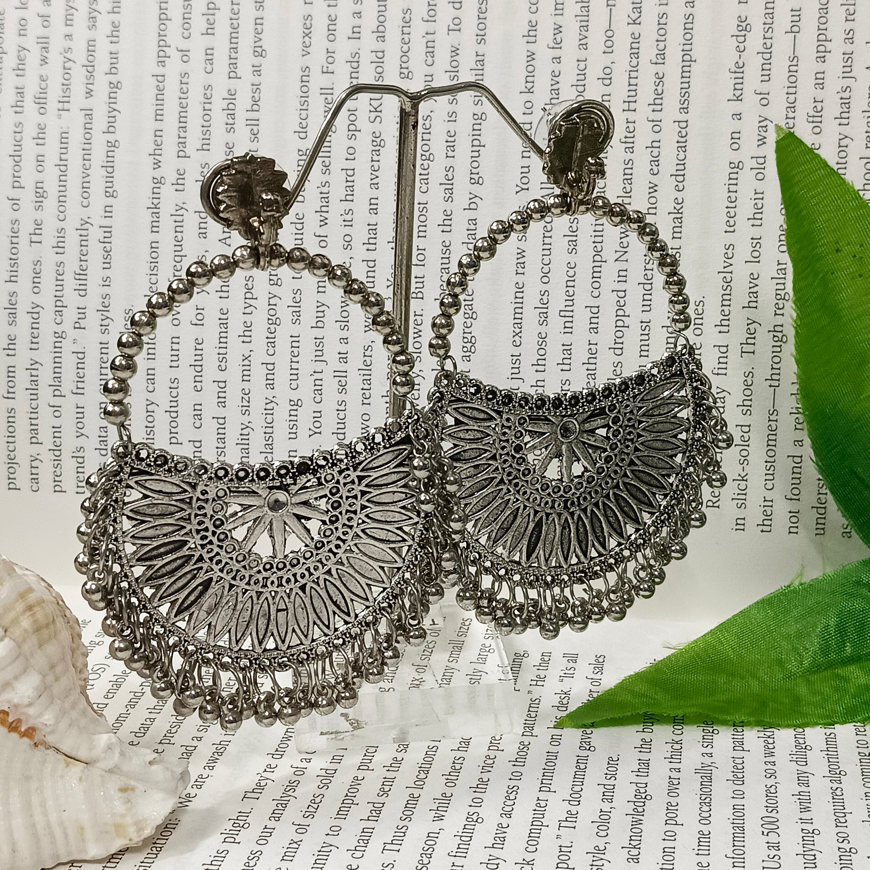 Bhavi Jewels Jewels Oxidised Plated Dangler Earrings