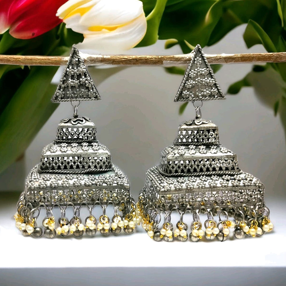 Bhavi Jewels Oxidised Plated Dangler Earrings