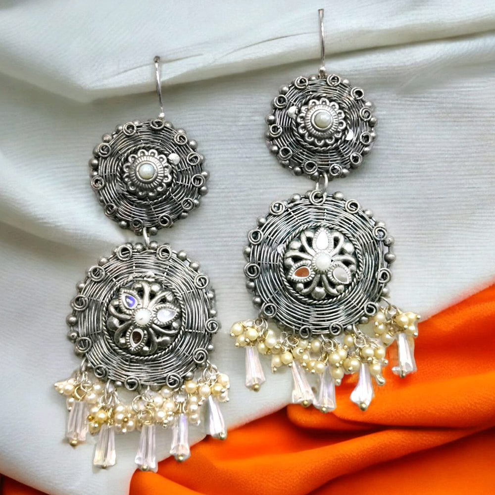 Bhavi Jewels Oxidised Plated Dangler Earrings