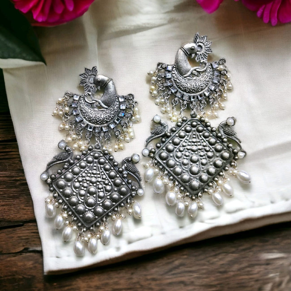 Bhavi Jewels Oxidised Plated Dangler Earrings