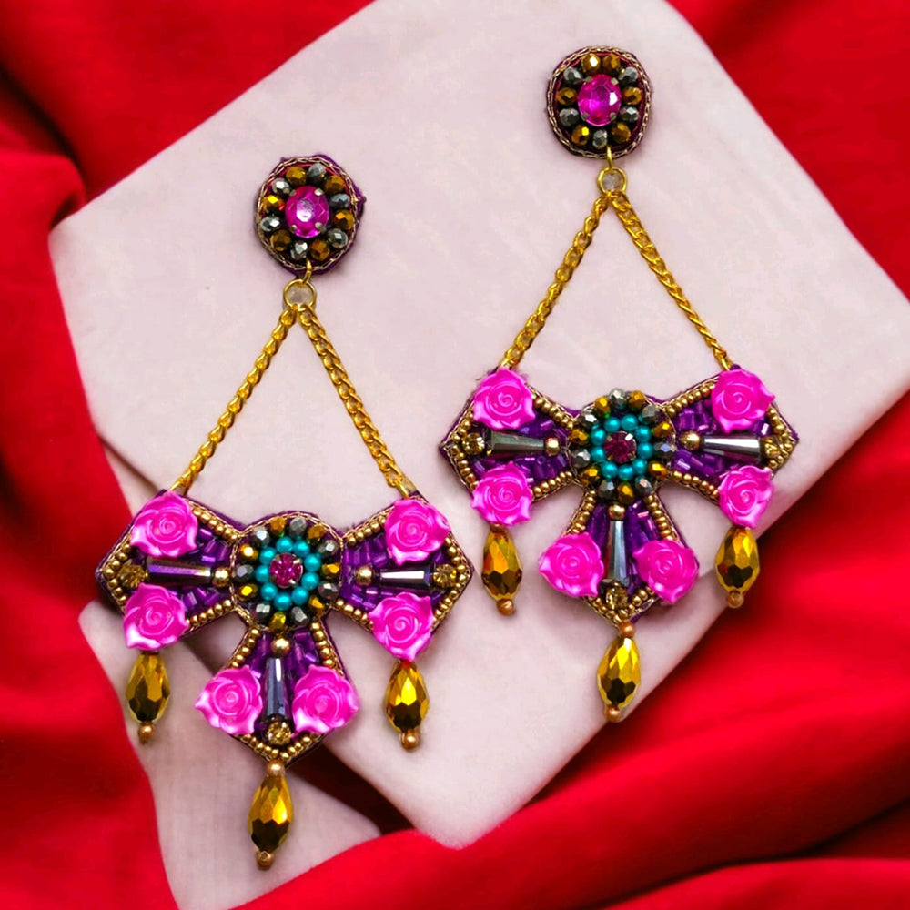 Bhavi Jewels Gold Plated Dangler Earrings