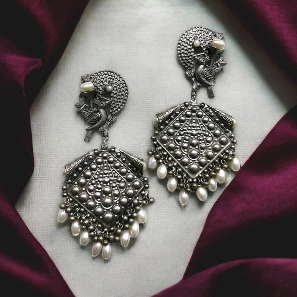 Bhavi Jewels Oxidised Plated Dangler Earrings