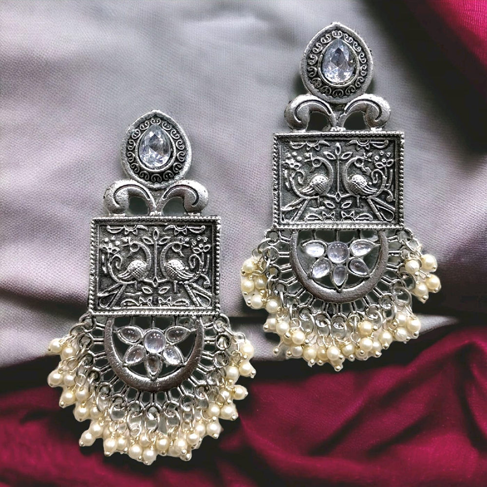 Bhavi Jewels Oxidised Plated Dangler Earrings