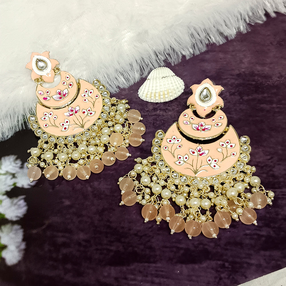 Bhavi Jewels Jewels Kundan And Meenakari Dangler Earrings