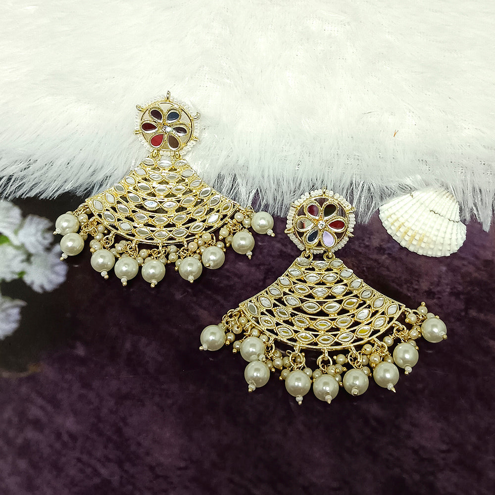 Bhavi Jewels Jewels Gold Plated Kundan Dangler Earrings