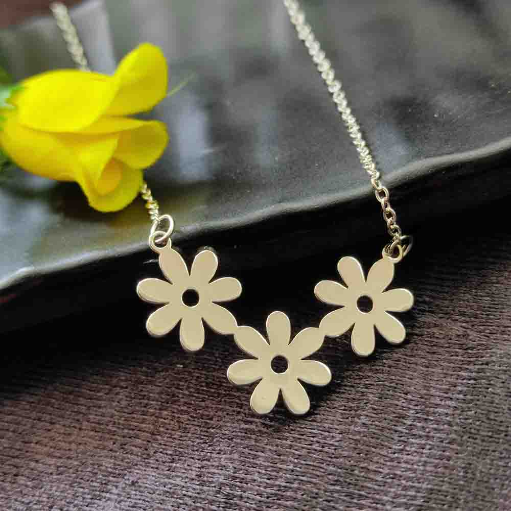 Bhavi Jewels jewels Stainless Flower Shape Chain Pendant