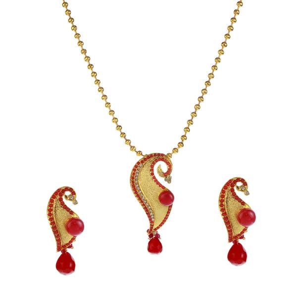 Bhavi Jewels Jewels Gold Plated Pearl Chain Pendent Set