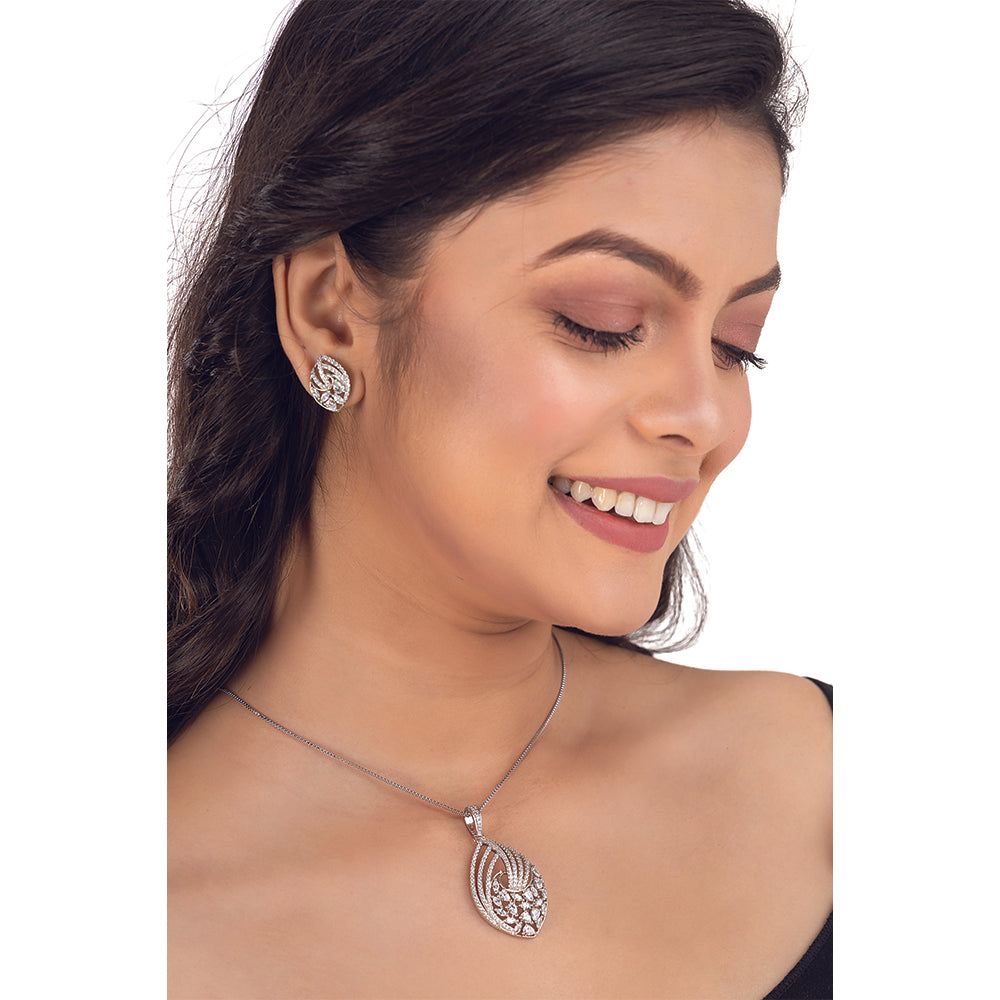 Ashtahnika 925 Sterling Silver Pendant Set