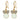 Mahi White Meenakari Work and Crystals Cute Earrings for Women