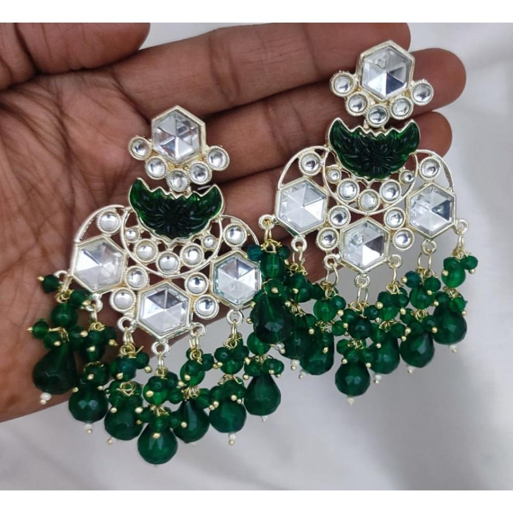 Lucentarts Jewellery Kundan Stone Dangler Earrings