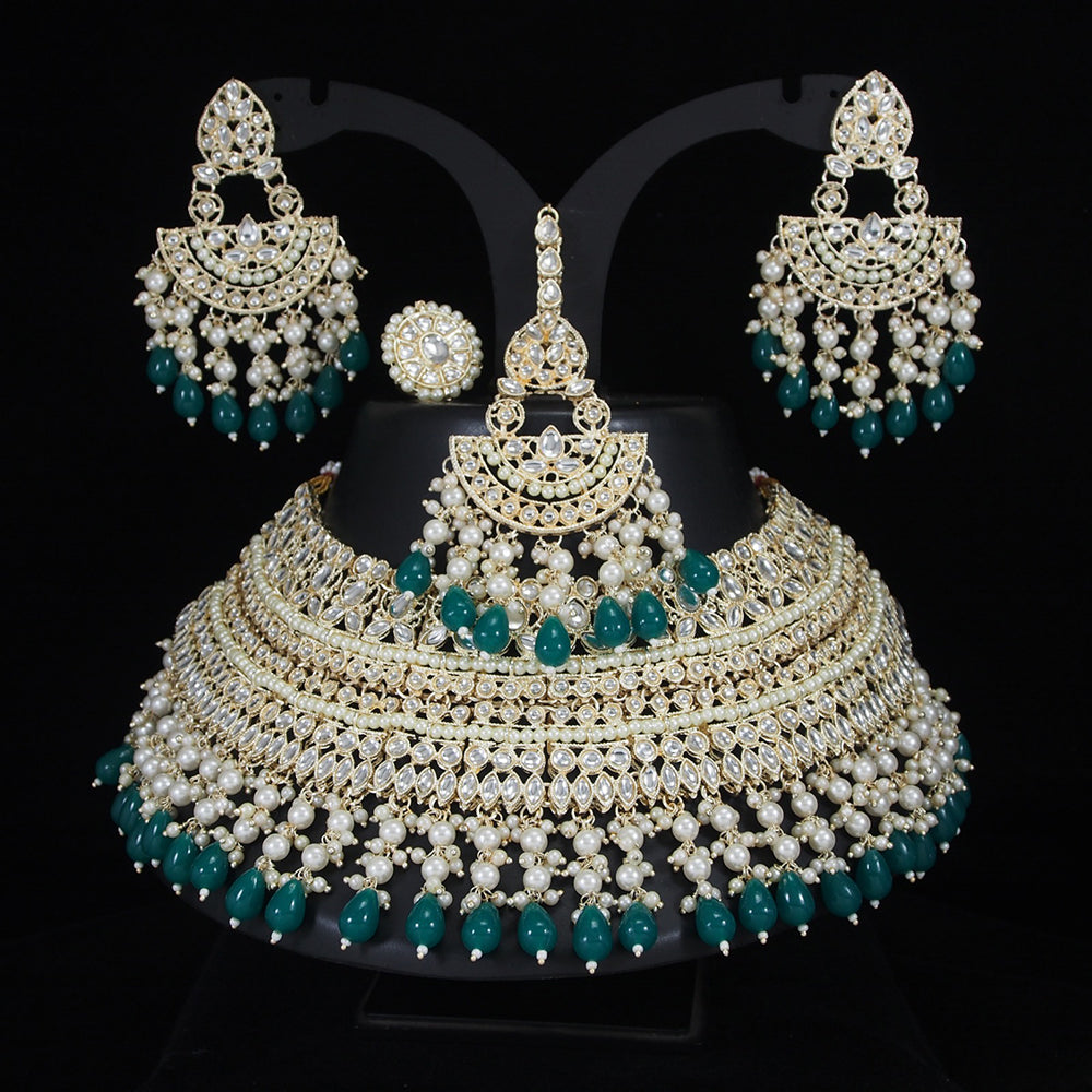 Lucentarts Jewellery Kundan Stone Choker Necklace Set