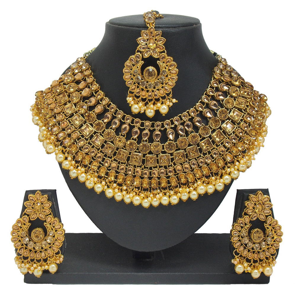 Lucentarts Jewellery Kundan Stone Choker Necklace Set