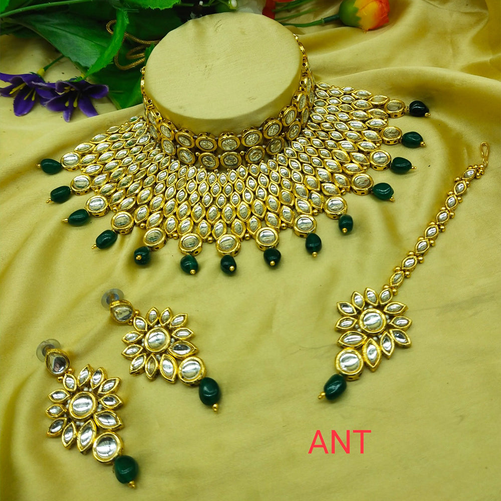 Lucentarts Jewellery Kundan Stone Choker Necklace Set