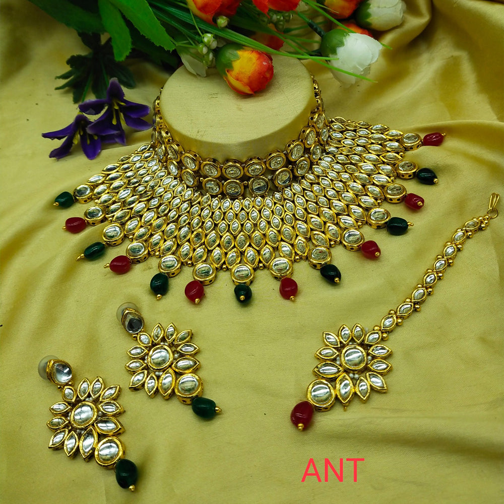 Lucentarts Jewellery Kundan Stone Choker Necklace Set