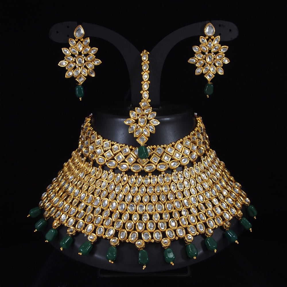 Lucentarts Jewellery Kundan Stone Choker Necklace Set