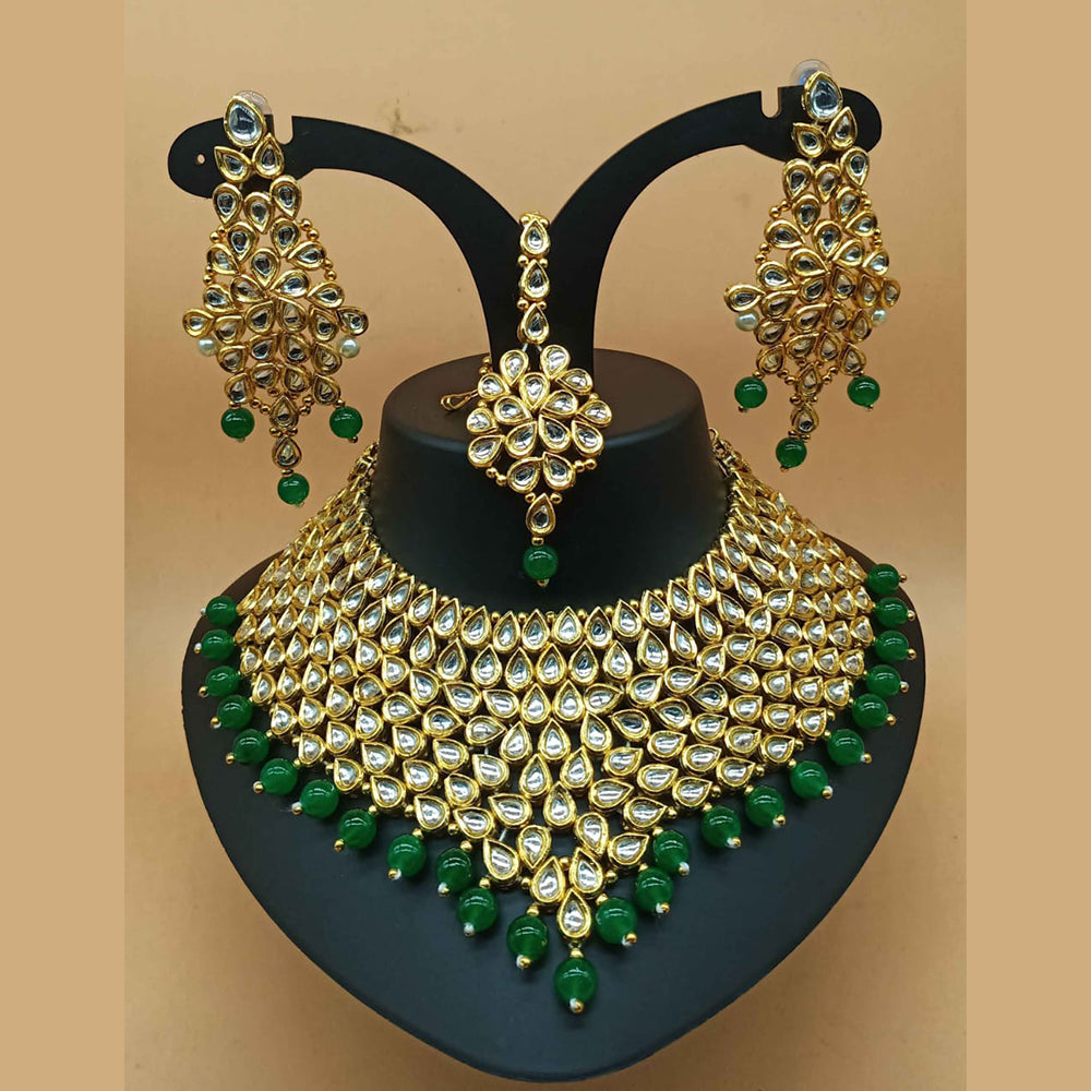 Lucentarts Jewellery Kundan  Stone Choker Necklace Set