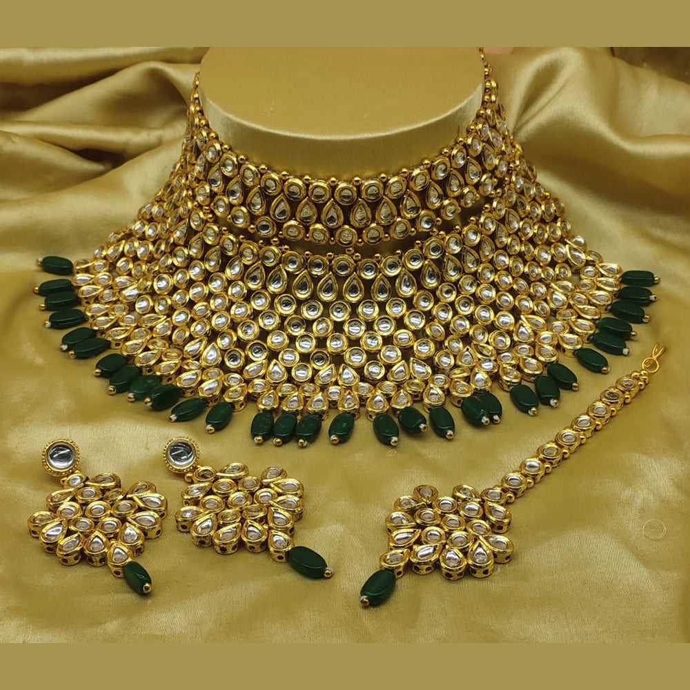 Lucentarts Jewellery Kundan  Stone Necklace  Set