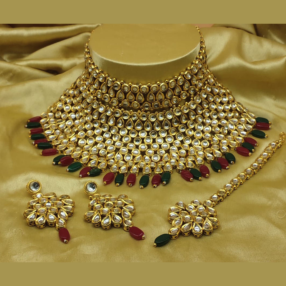 Lucentarts Jewellery Kundan  Stone Necklace  Set