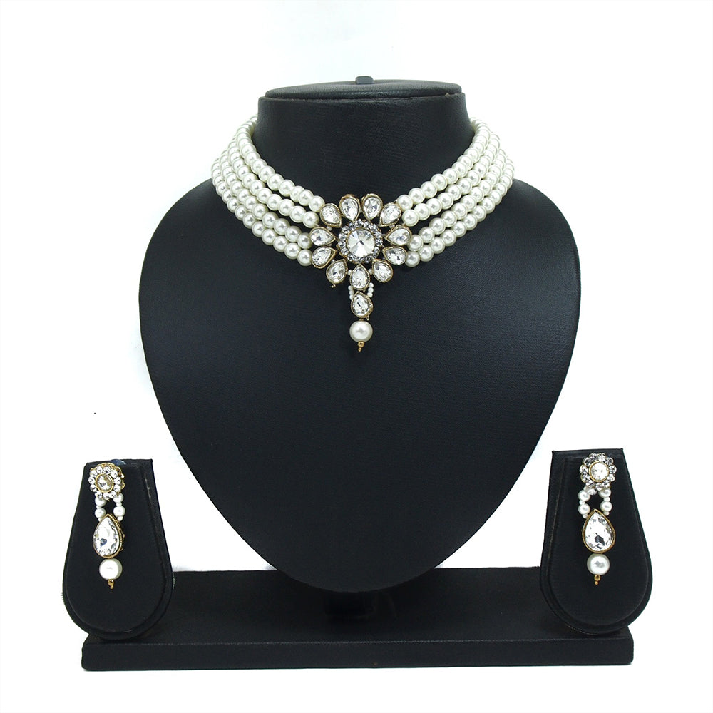 Lucentarts Jewellery Crystal Stone Necklace Set