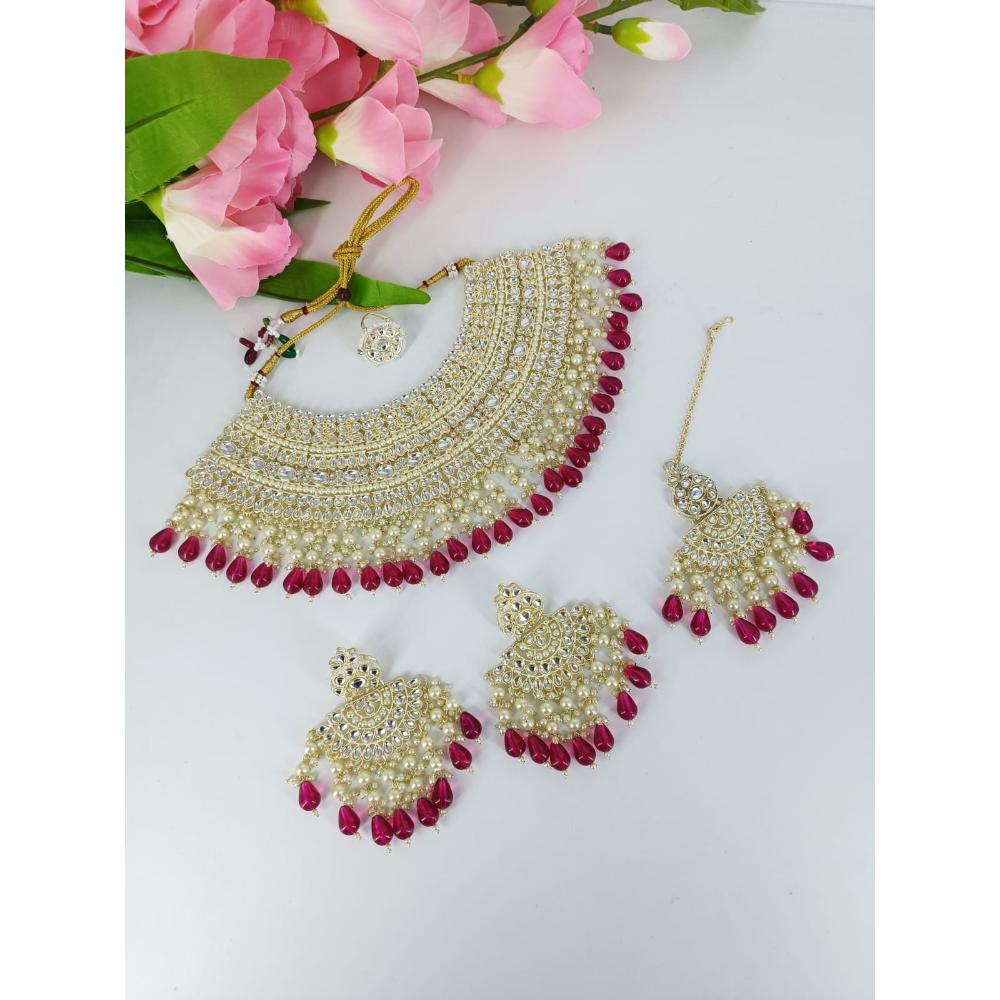 Lucentarts Jewellery Kundan Stone Choker Necklace Set