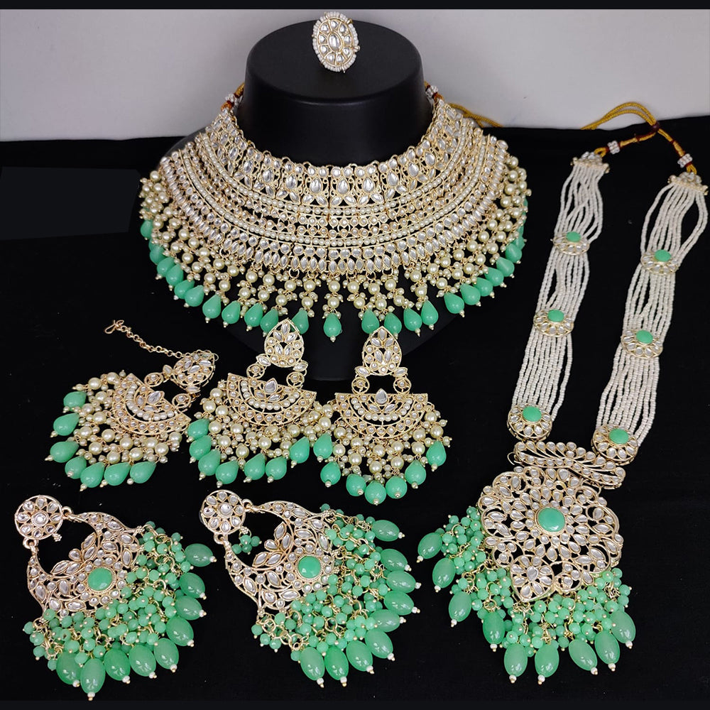 Lucentarts Jewellery Kundan Stone Bridal Set