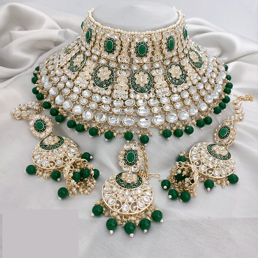 Lucentarts Jewellery Kundan Stone Choker Necklace Set