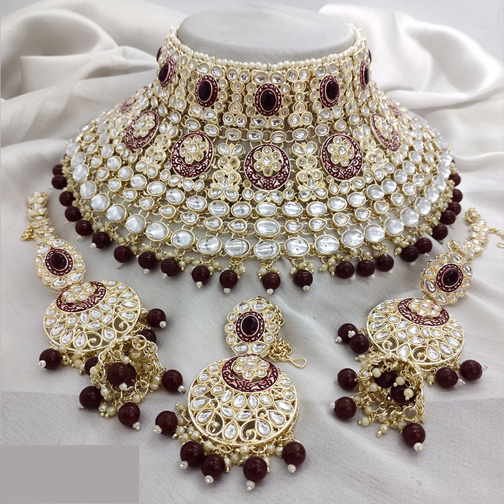 Lucentarts Jewellery Kundan Stone Choker Necklace Set