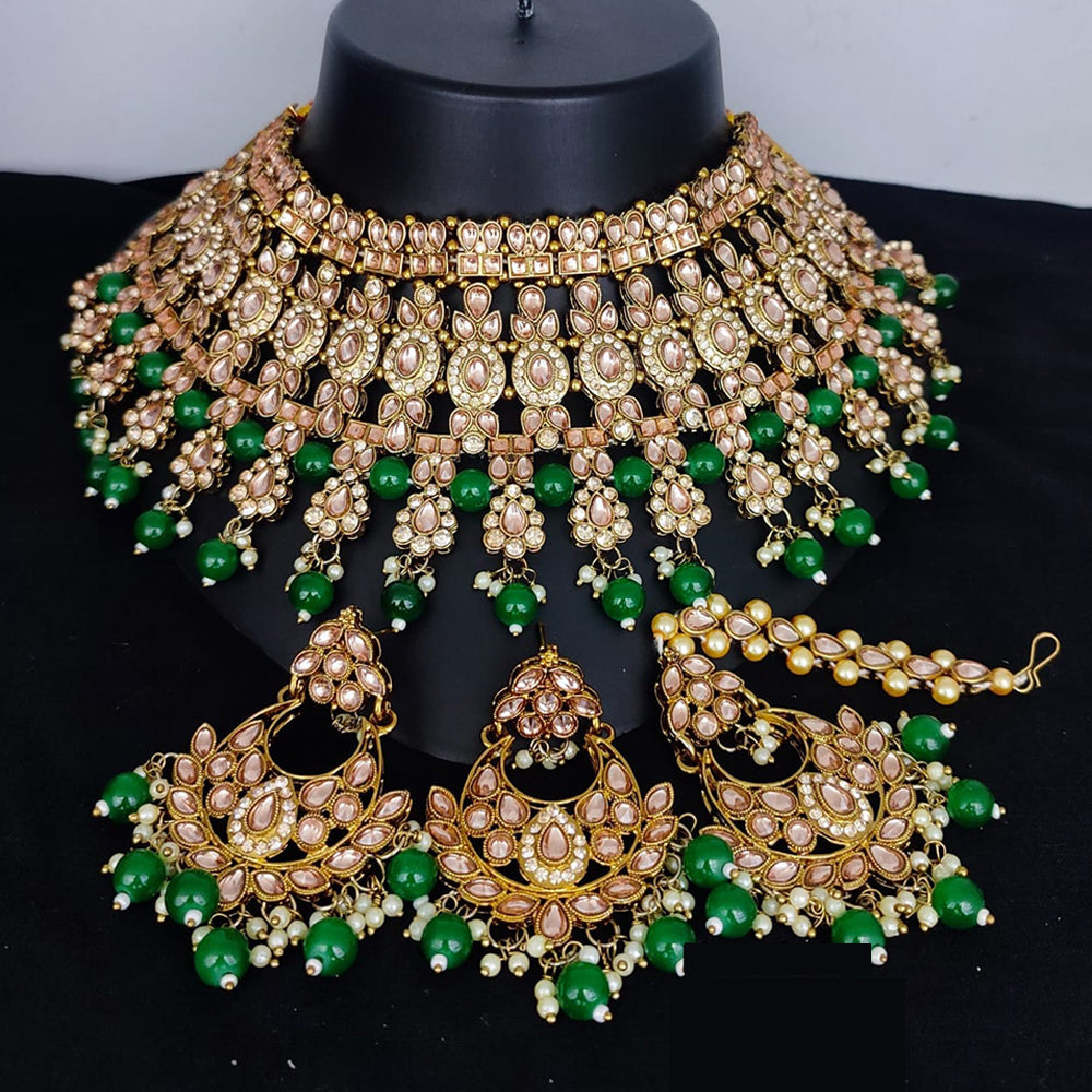 Lucentarts Jewellery Kundan Stone Choker Necklace Set