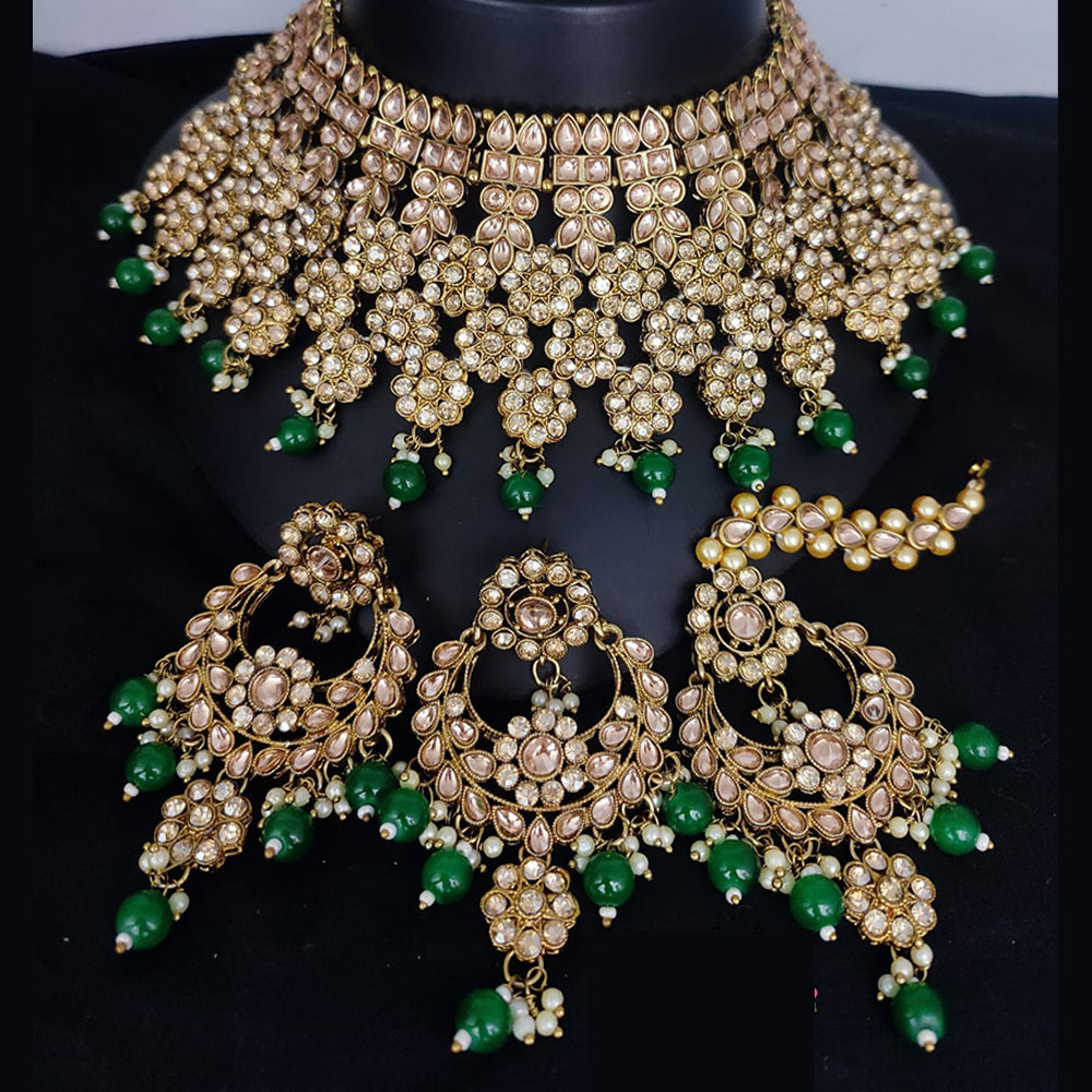 Lucentarts Jewellery Kundan Stone Choker Necklace Set