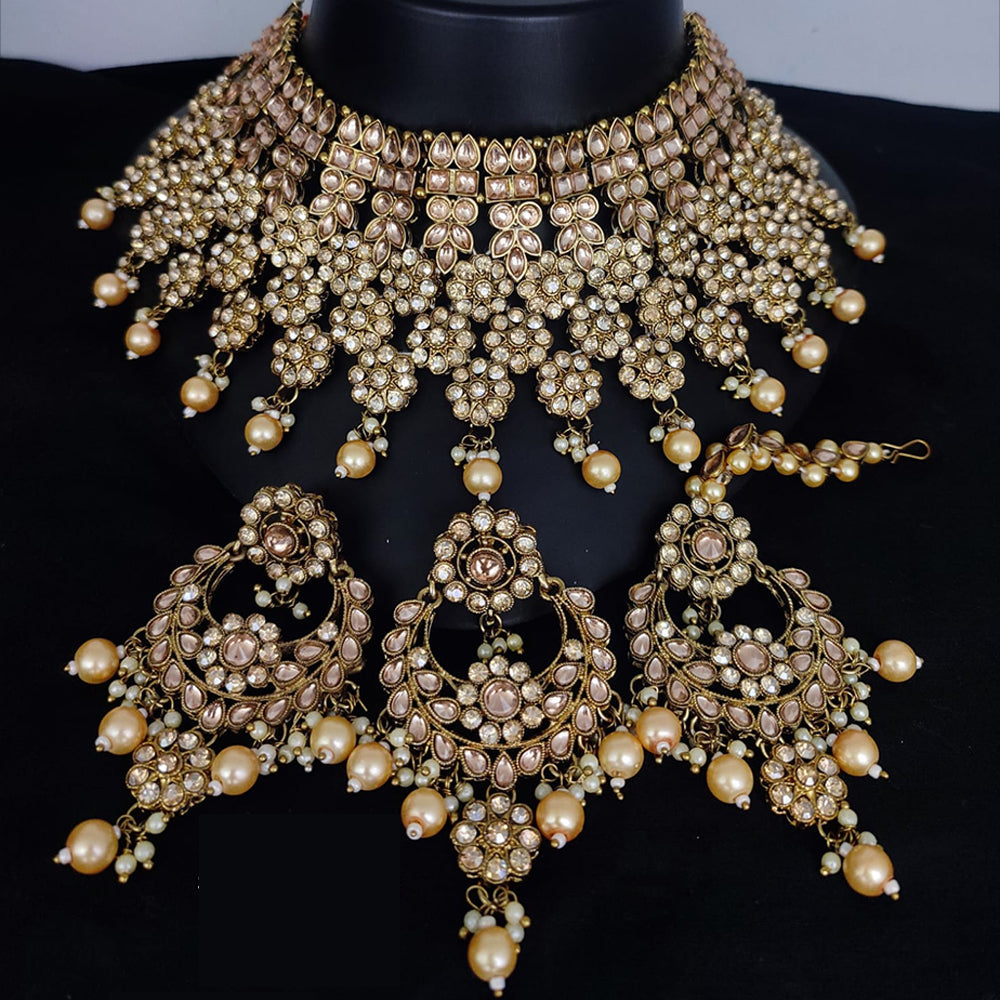 Lucentarts Jewellery Kundan Stone Choker Necklace Set