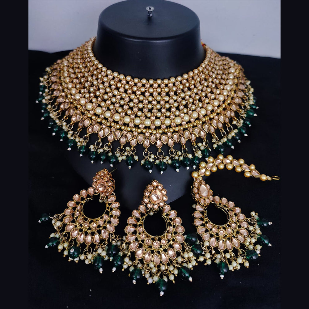 Lucentarts Jewellery Kundan Stone Choker Necklace Set