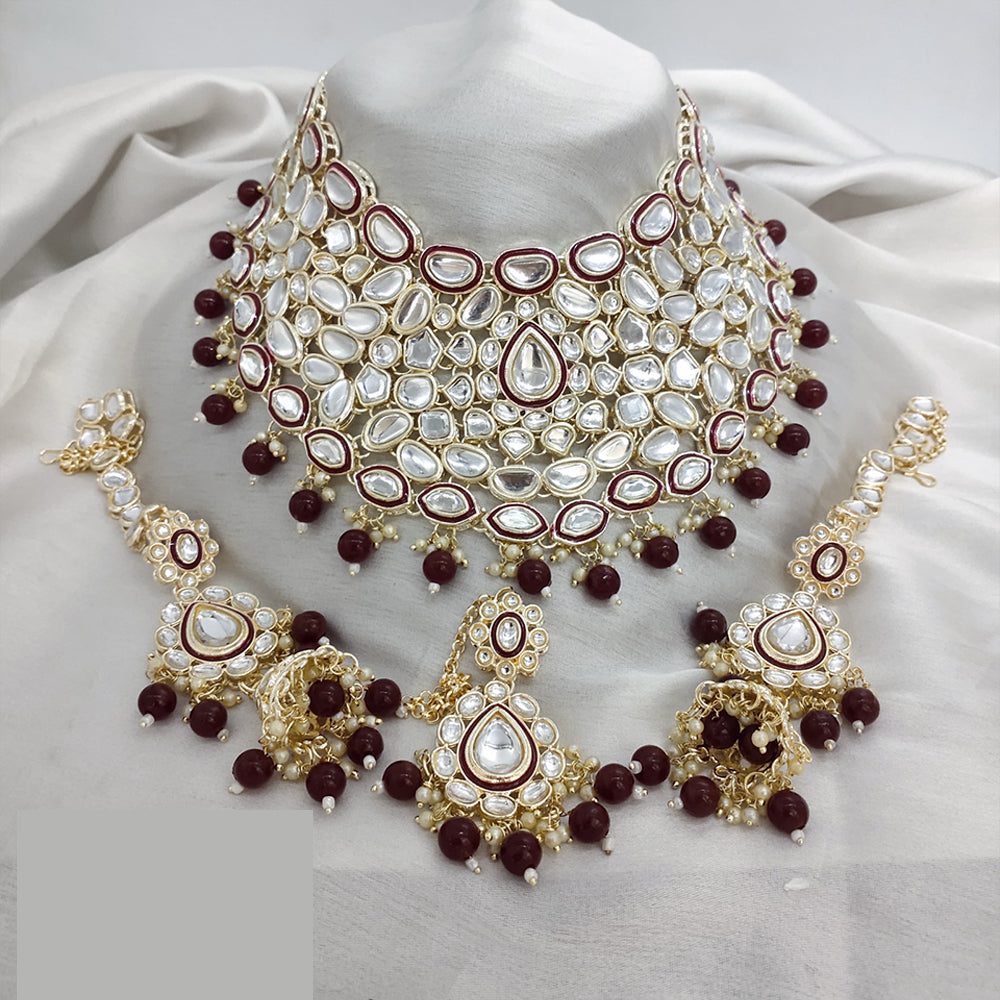 Lucentarts Jewellery Kundan Stone Choker Necklace Set