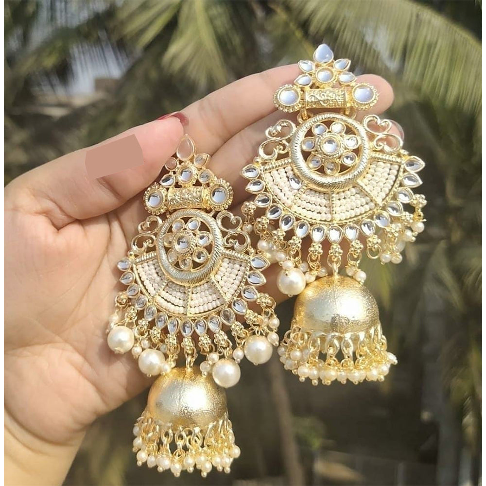 Lucentarts Jewellery Kundan Stone Dangler Earrings