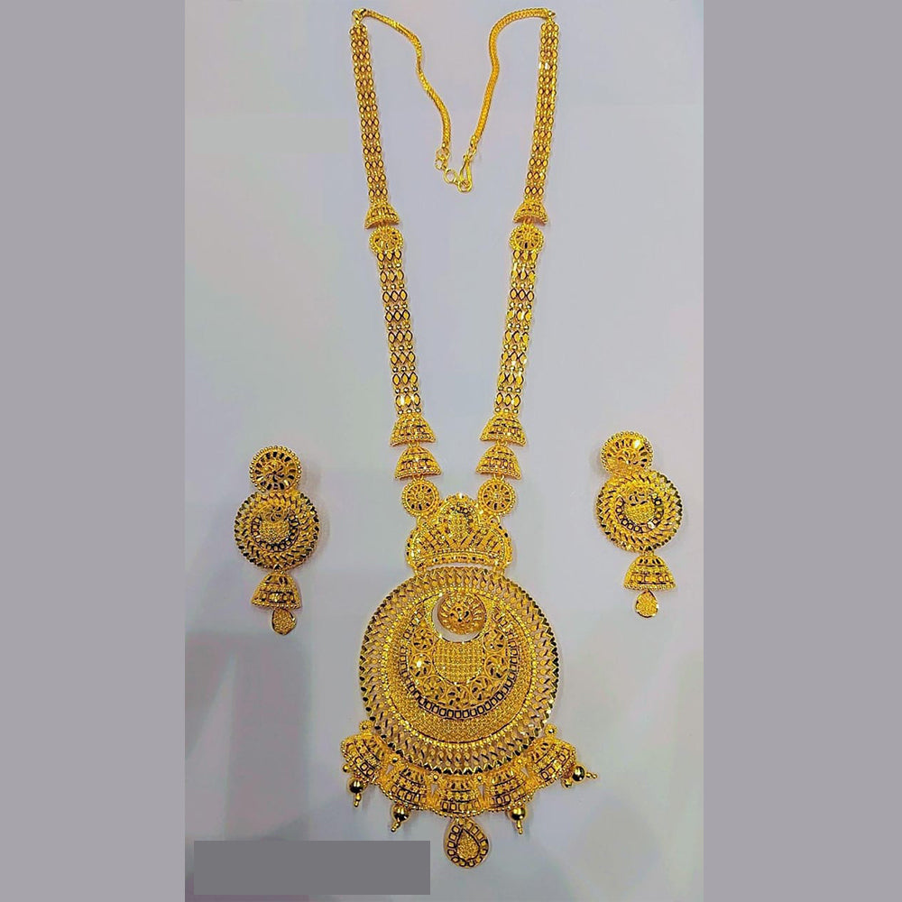 Sunrise Gold Forming Gold Long Necklace Set