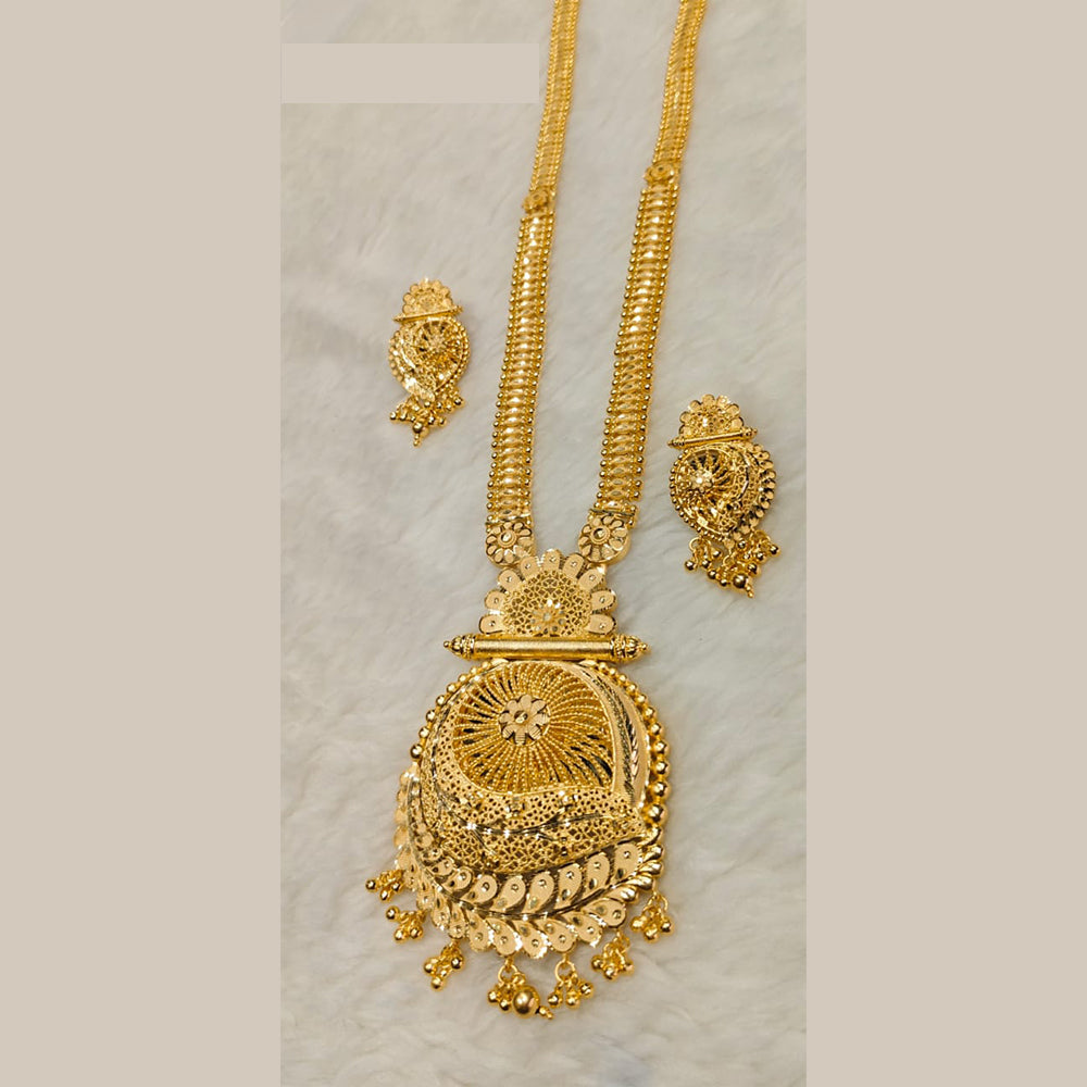 Sunrise Gold Forming Gold Long Necklace Set