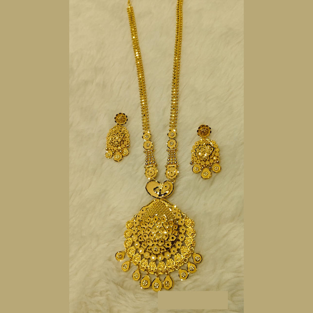 Sunrise Gold Forming Gold Long Necklace Set