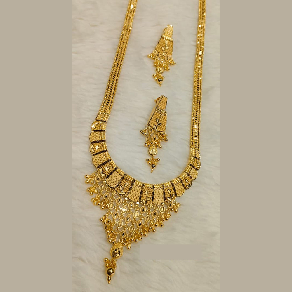 Sunrise Gold Forming Gold Long Necklace Set