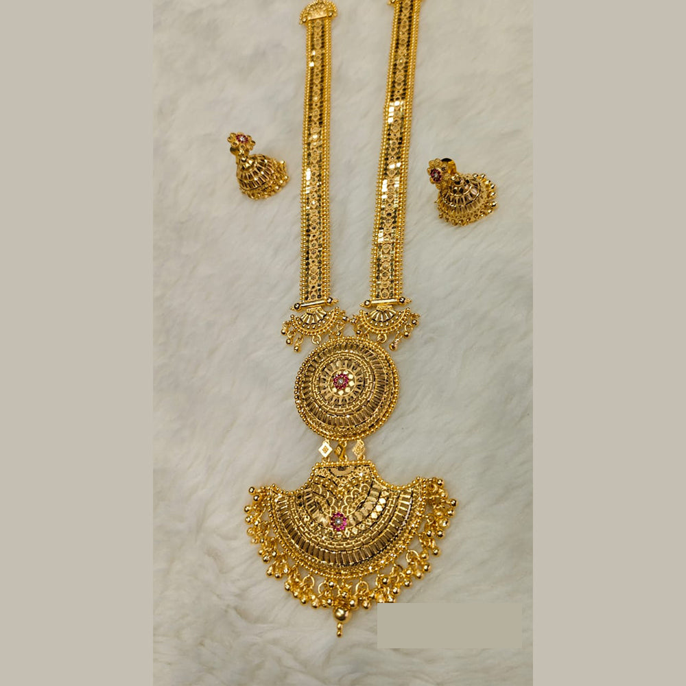 Sunrise Gold Forming Gold Long Necklace Set