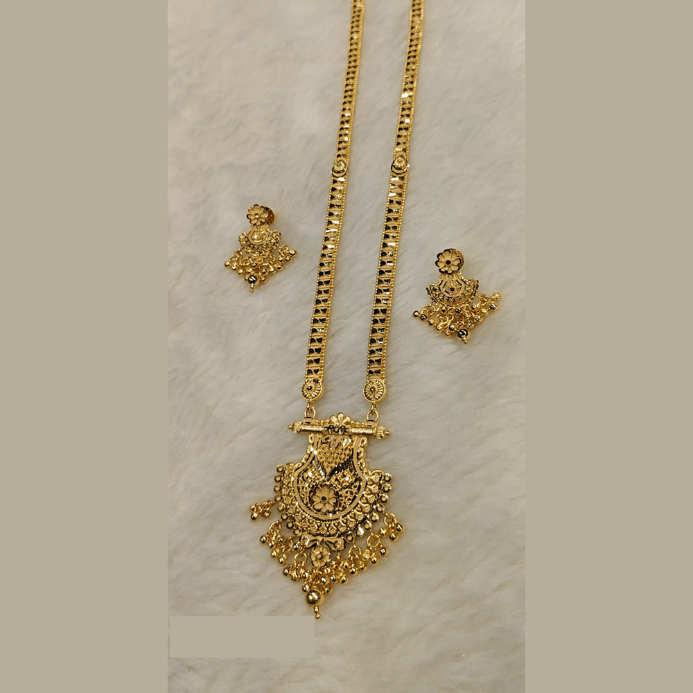 Sunrise Gold Forming Gold Long Necklace Set